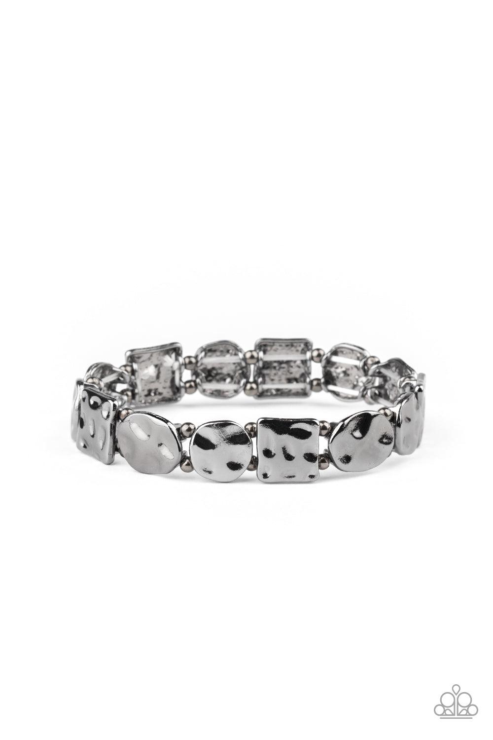 Paparazzi Accessories-Hammered Harmony - Black Bracelet
