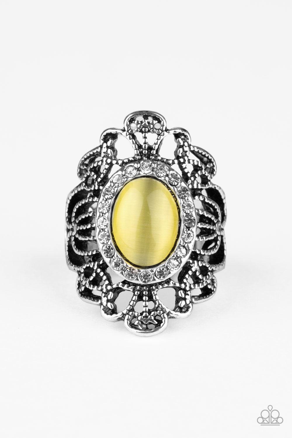 Paparazzi Accessories-Dashingly Dewy - Yellow Ring