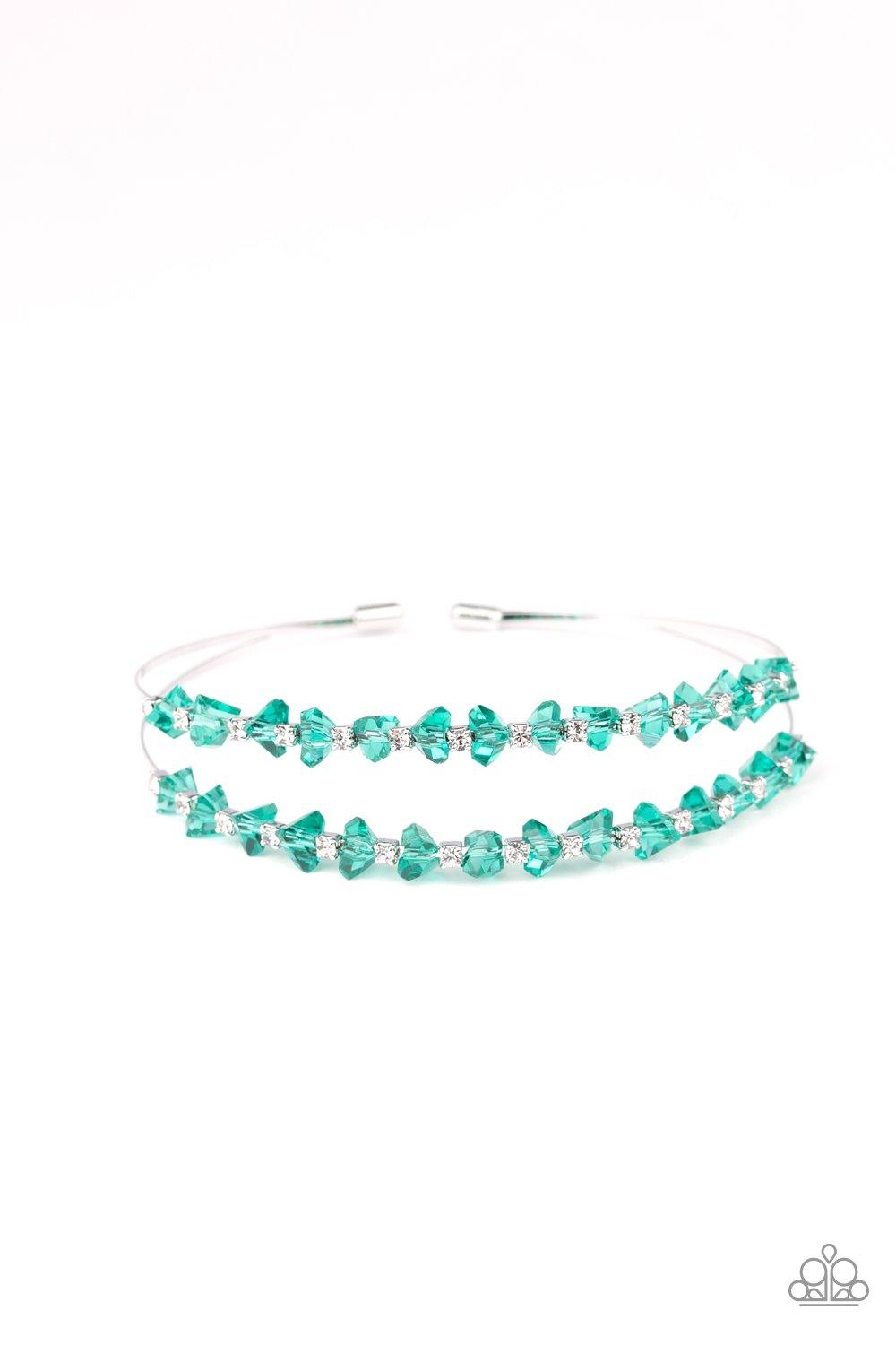 Paparazzi Accessories-Prismatic Posh - Green Bracelet
