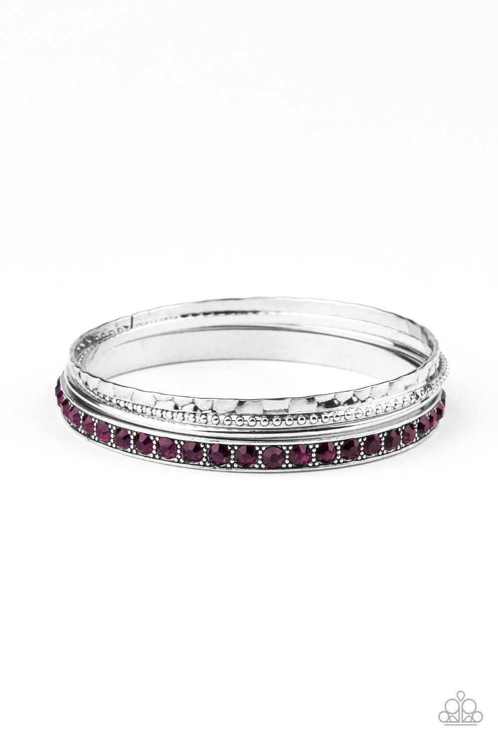 Paparazzi Accessories-Fearless Shimmer - Purple Bracelets