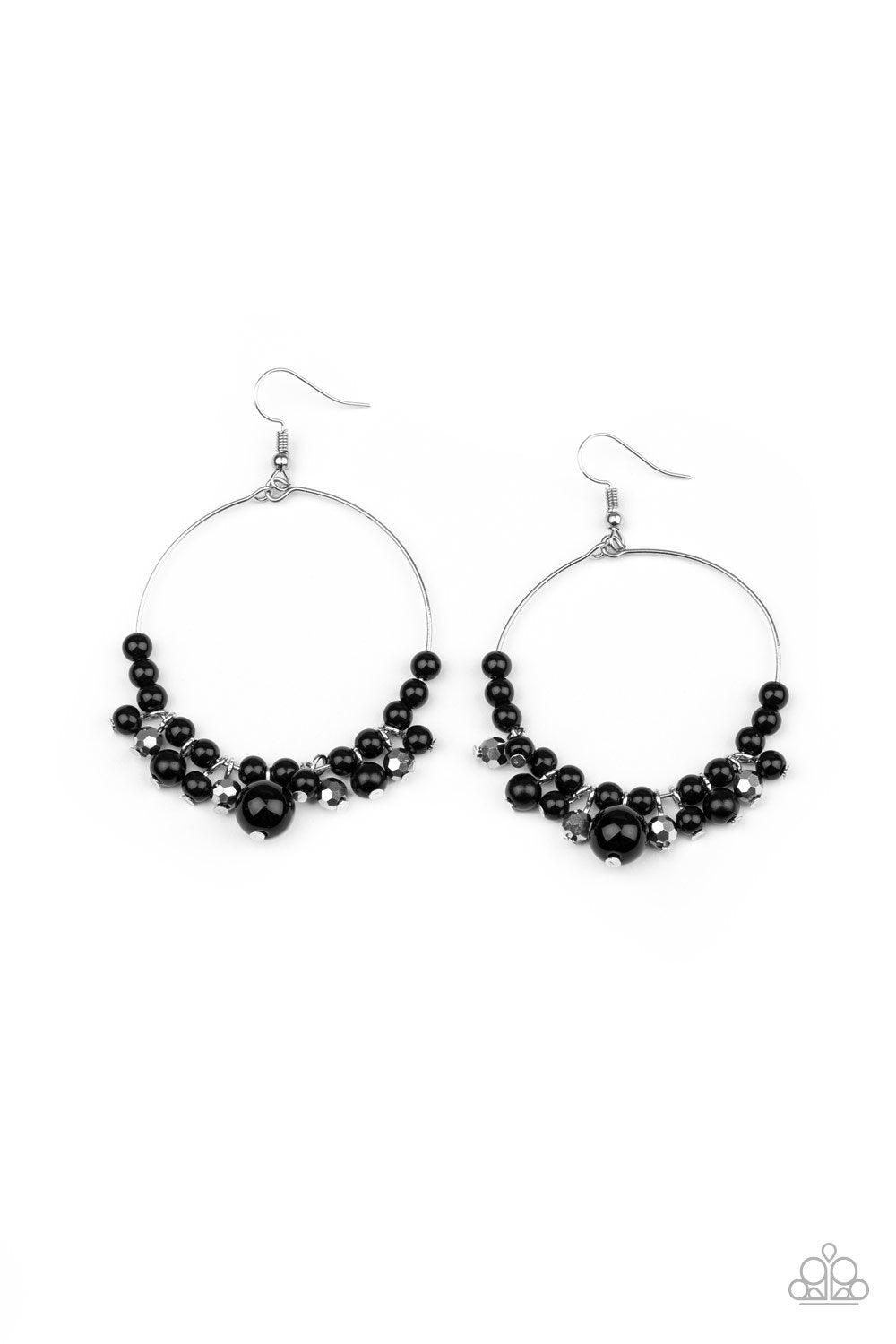 Paparazzi Accessories-Effortless Effervescence - Black Earrings