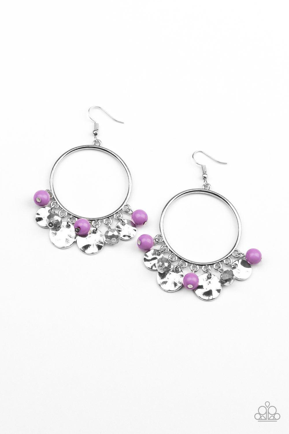 Paparazzi Accessories-Chroma Chimes - Purple Earrings