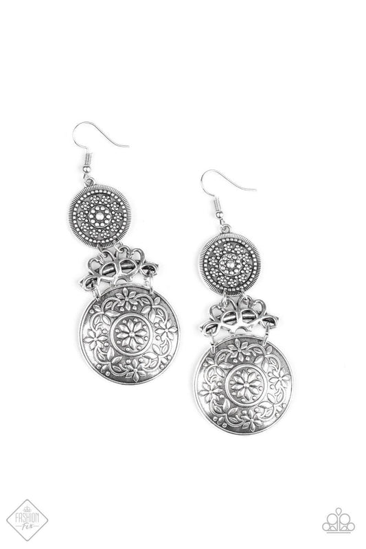Paparazzi Accessories-Garden Adventure - Silver Earrings