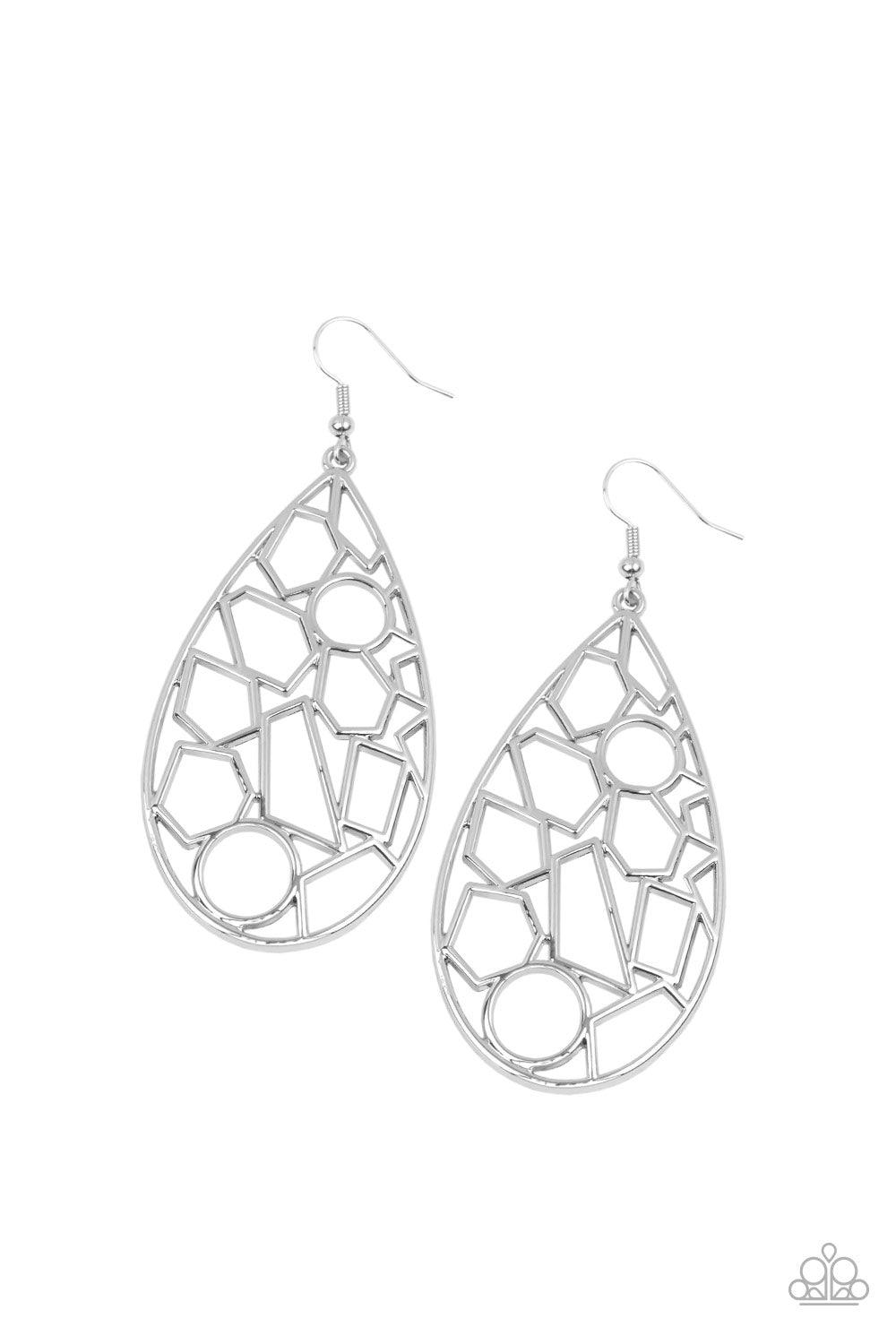 Paparazzi Accessories-Reshaped Radiance - Silver Earrings