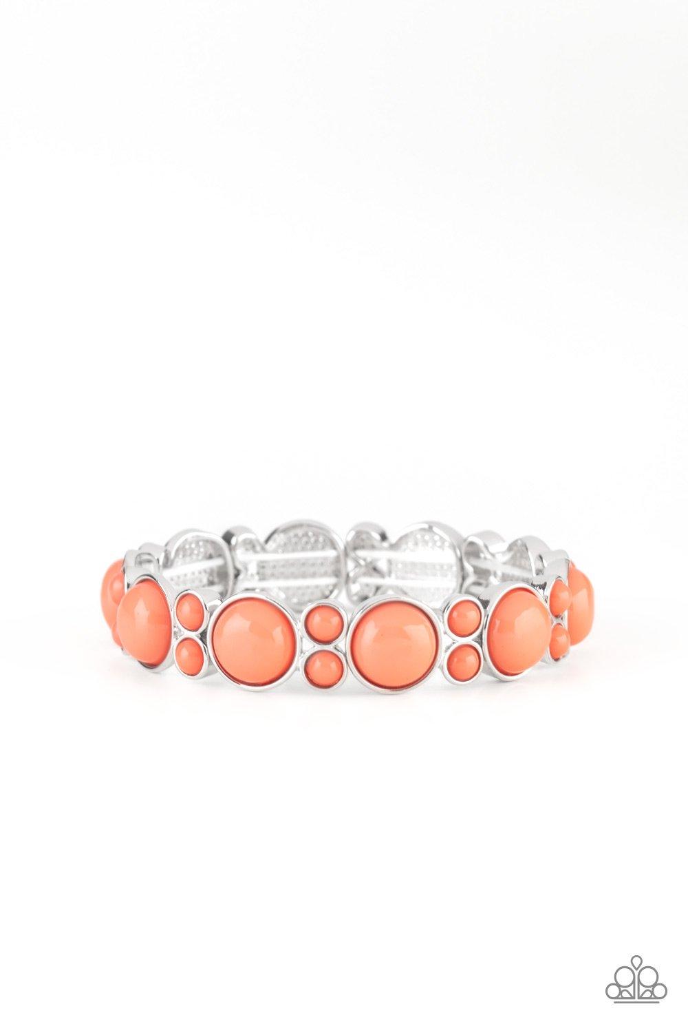 Paparazzi Accessories-Bubbly Belle - Orange Bracelet