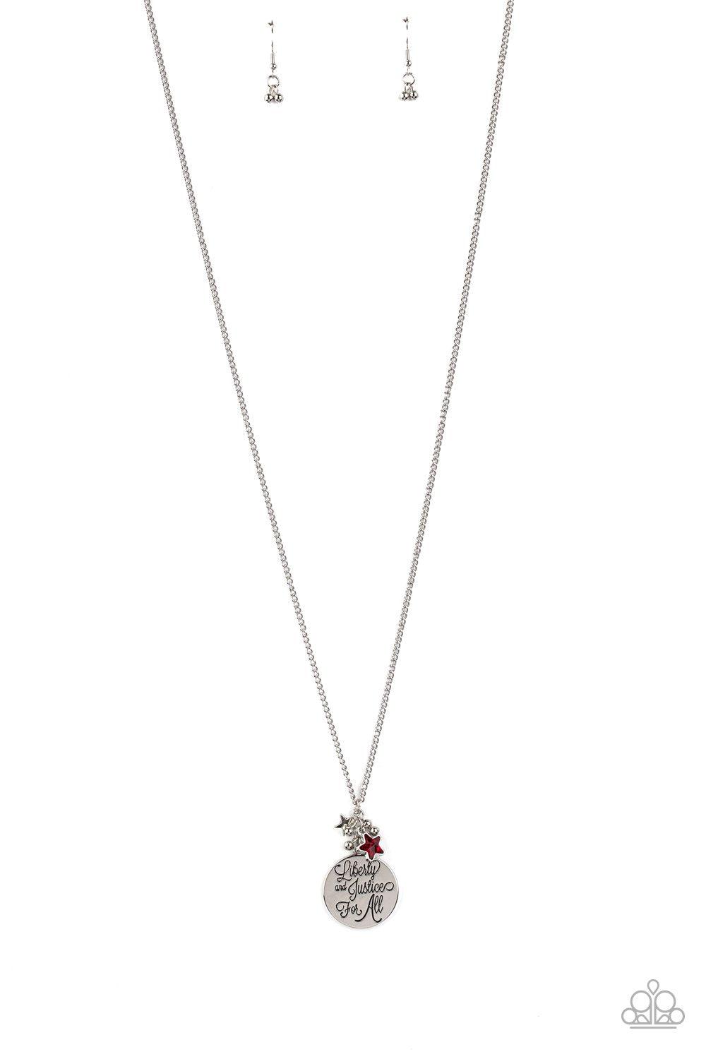 Paparazzi Accessories-Liberty And Justice For All - Red Necklace
