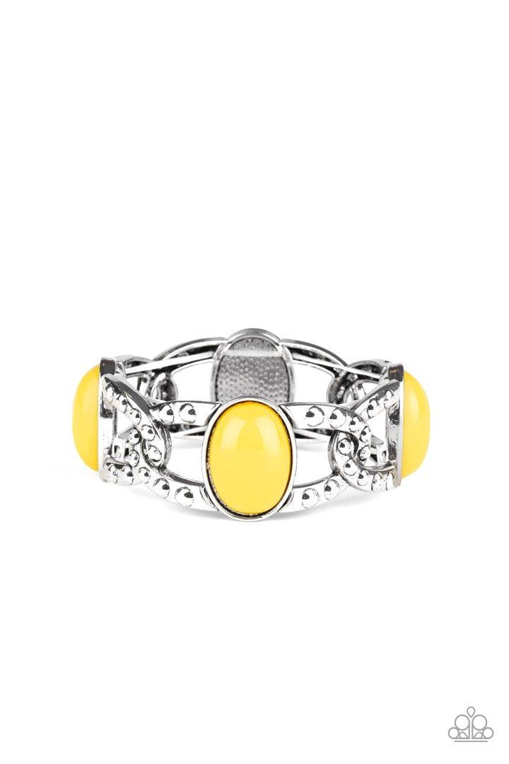 Paparazzi Accessories - Dreamy Gleam - Yellow Bracelet