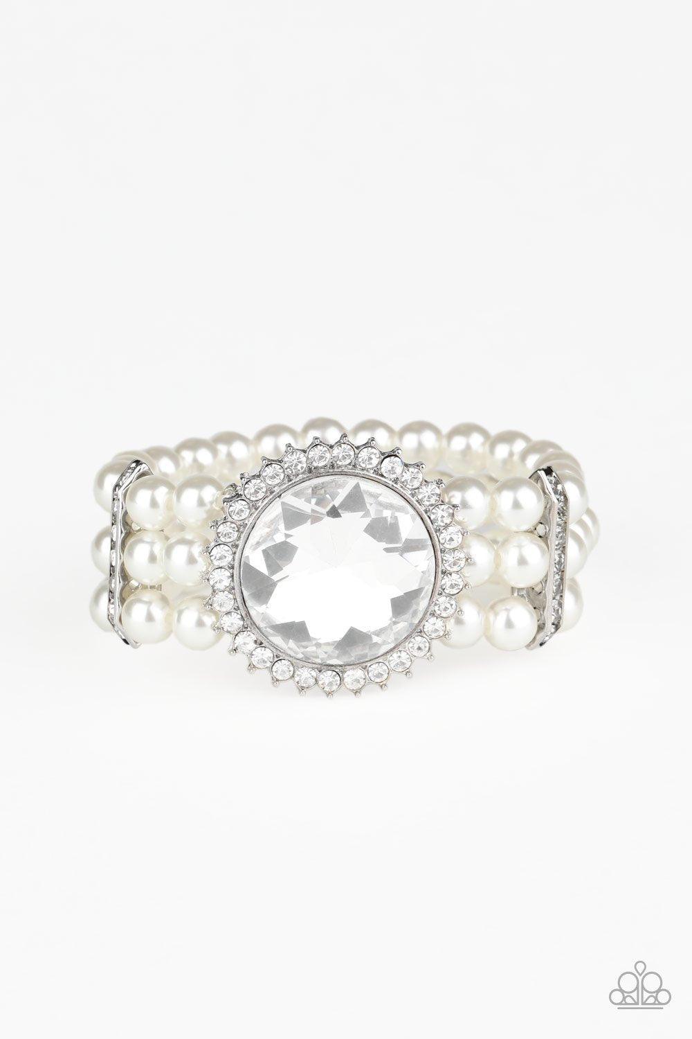Speechless Sparkle White Bracelet - Jewelry by Bretta