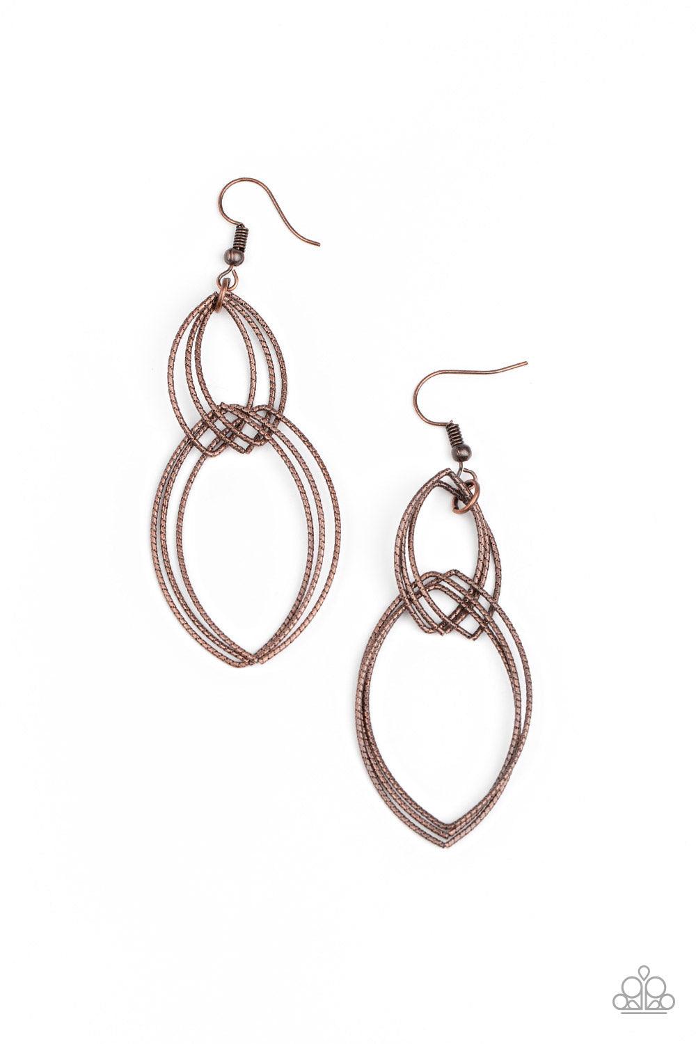 Paparazzi Accessories-Endless Echo - Copper Earrings