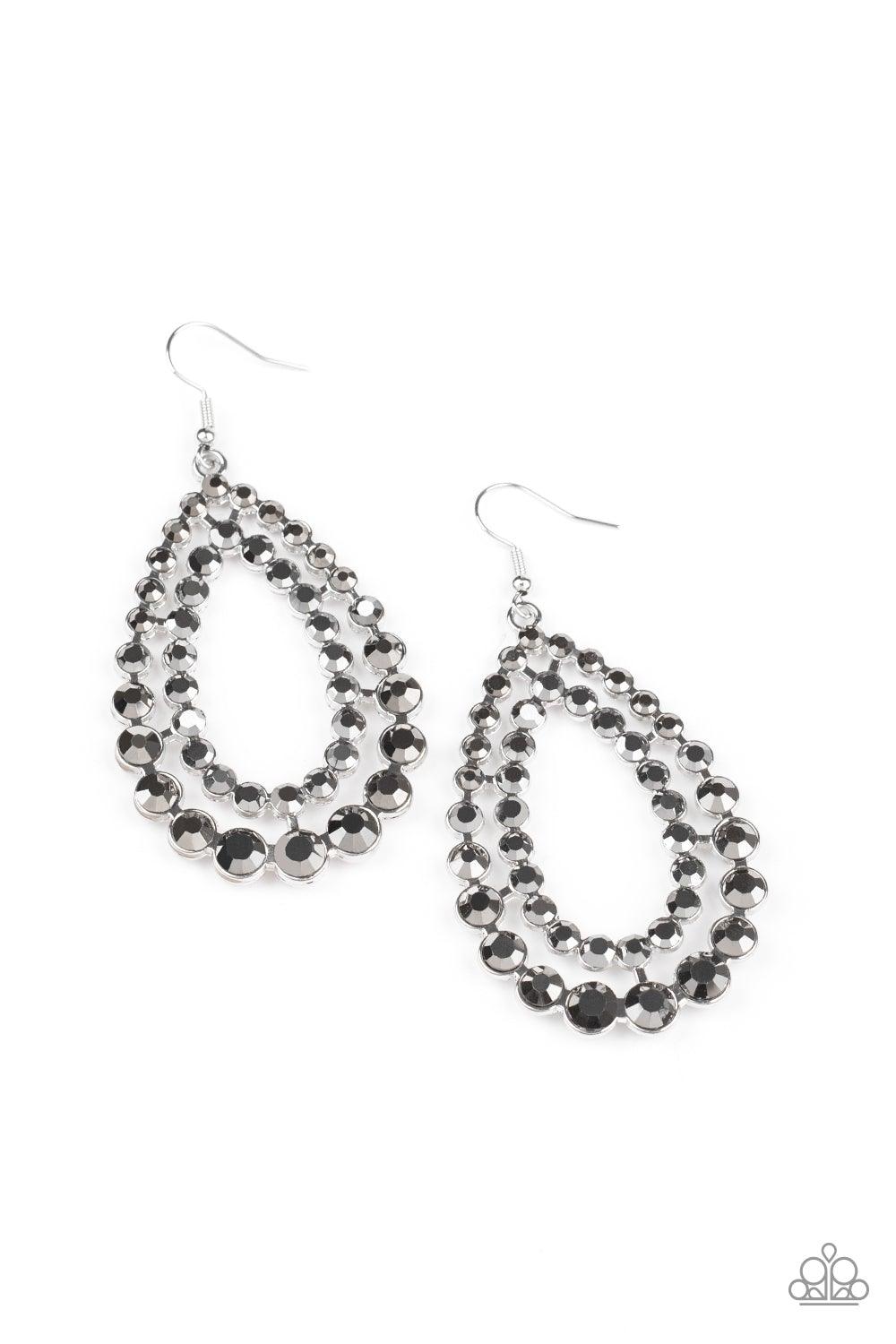 Paparazzi Accessories-Glacial Glaze - Silver Earrings