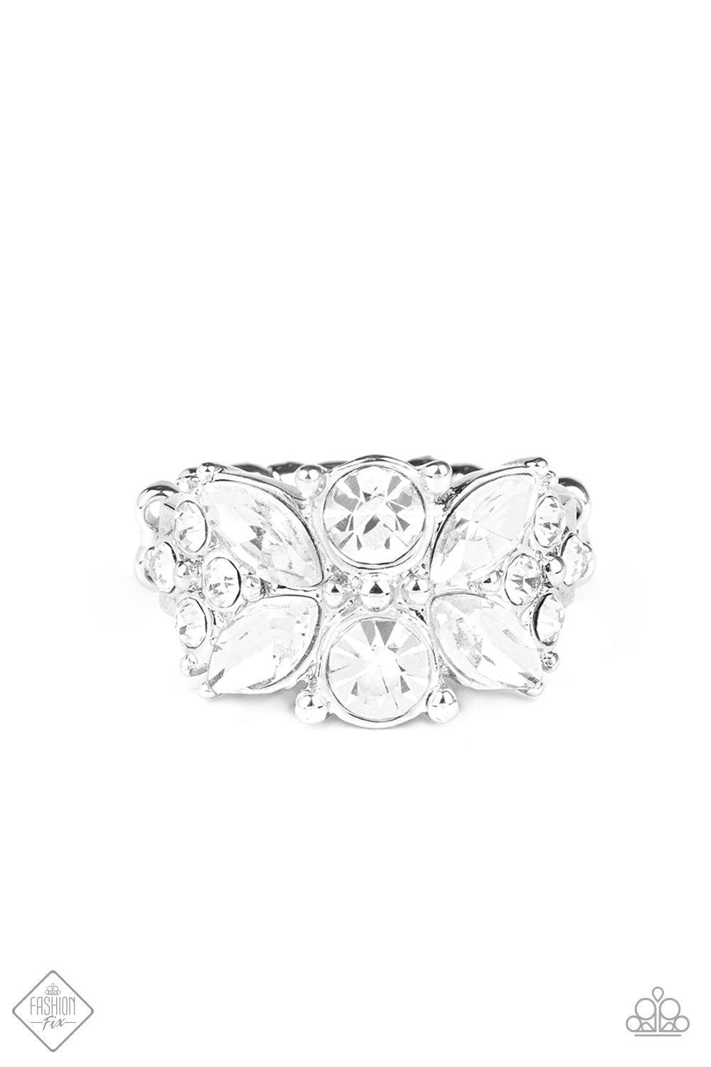 Paparazzi Accessories-Sparkly State of Mind - White Ring