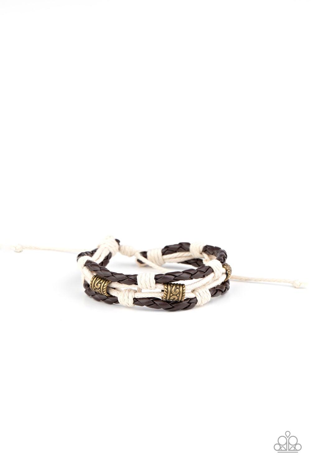 Paparazzi Accessories-Really Rugged - Brown Bracelet
