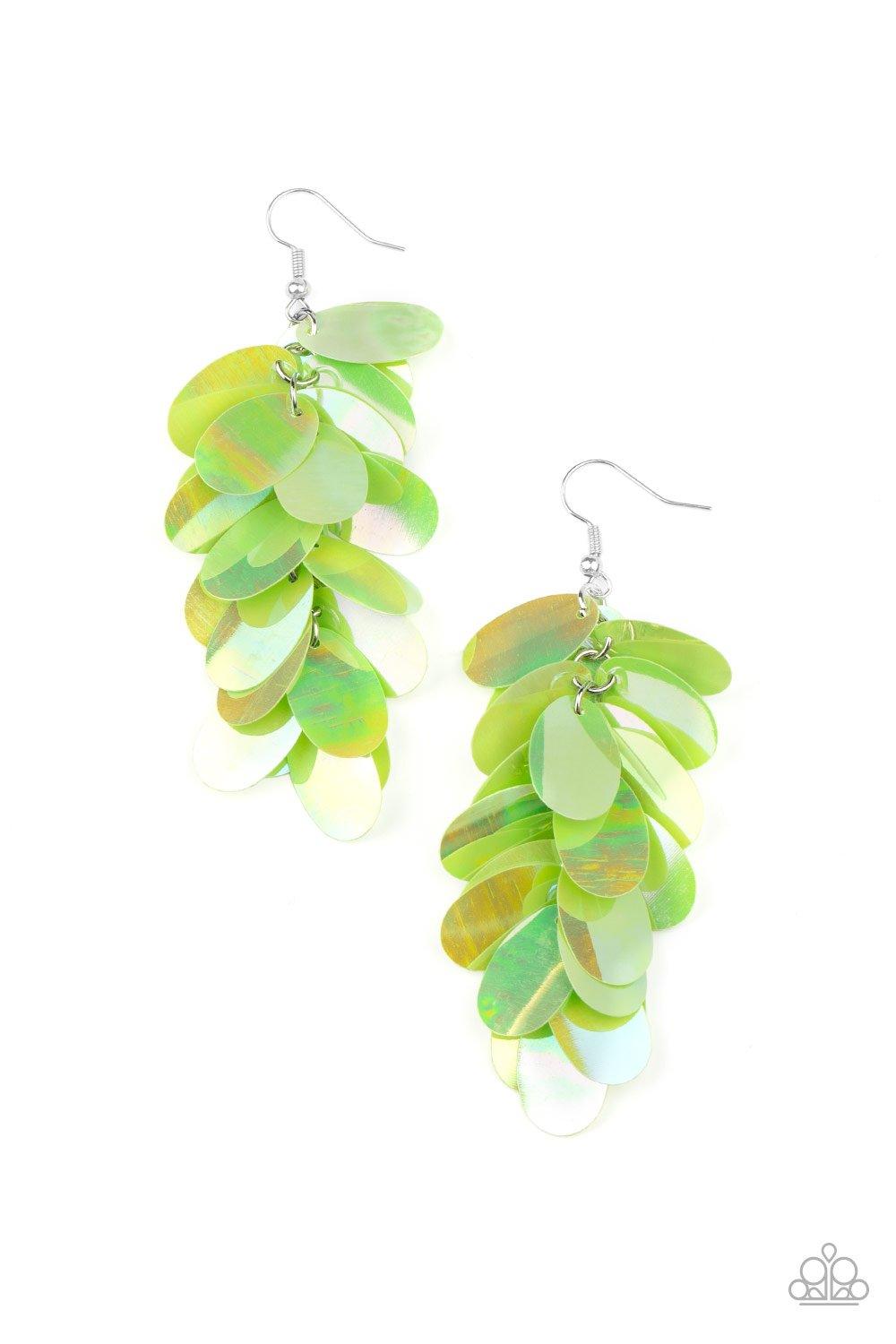 Stellar In Sequins Green Earrings - Jewelry by Bretta
