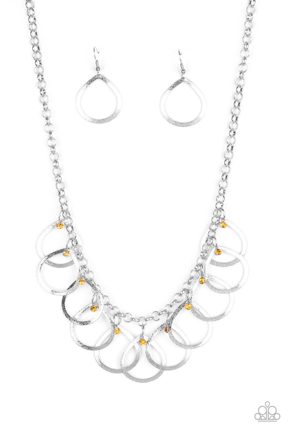 Paparazzi Accessories-Drop by Drop - Yellow Necklace