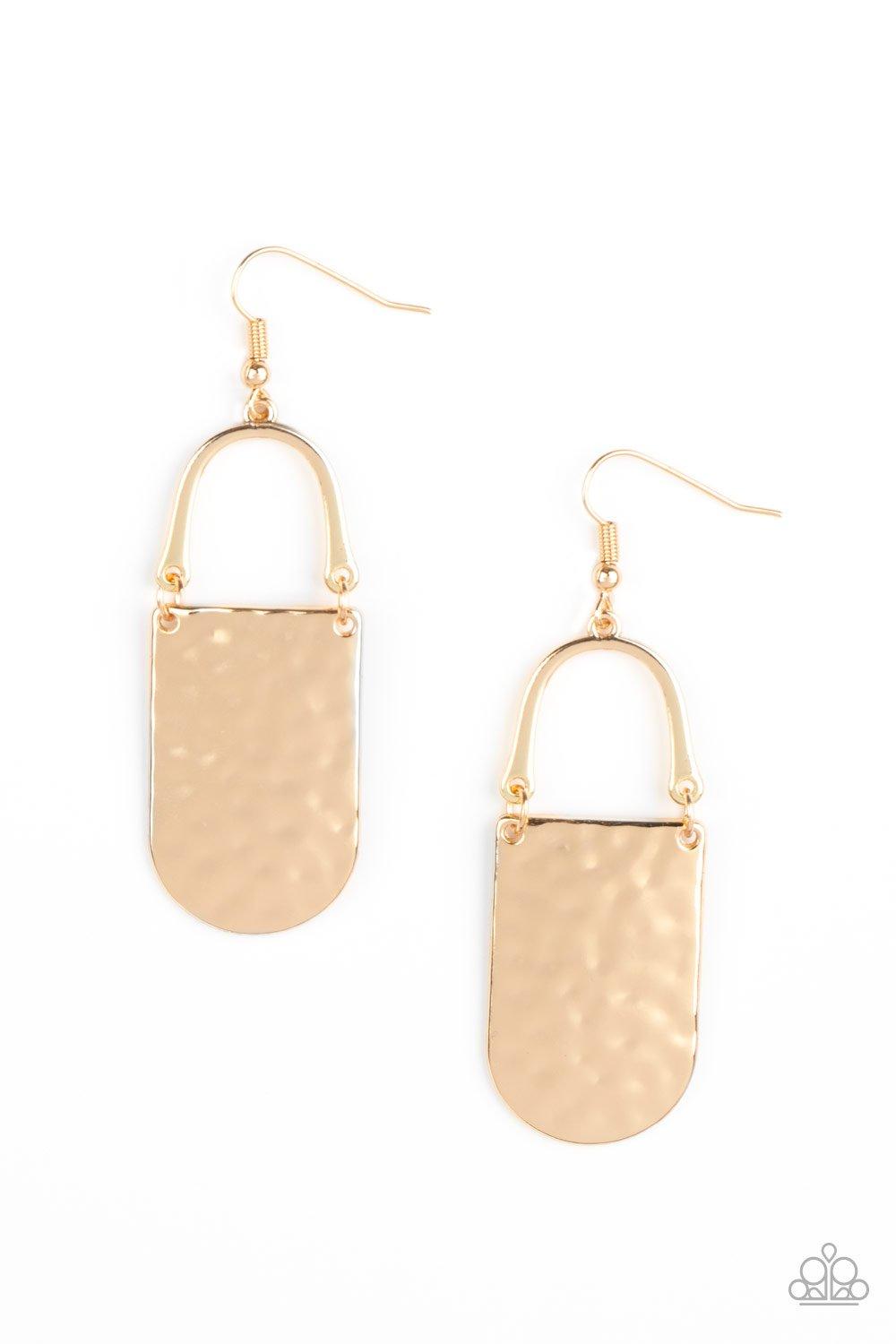 Paparazzi Accessories-Resort Relic - Gold Earrings