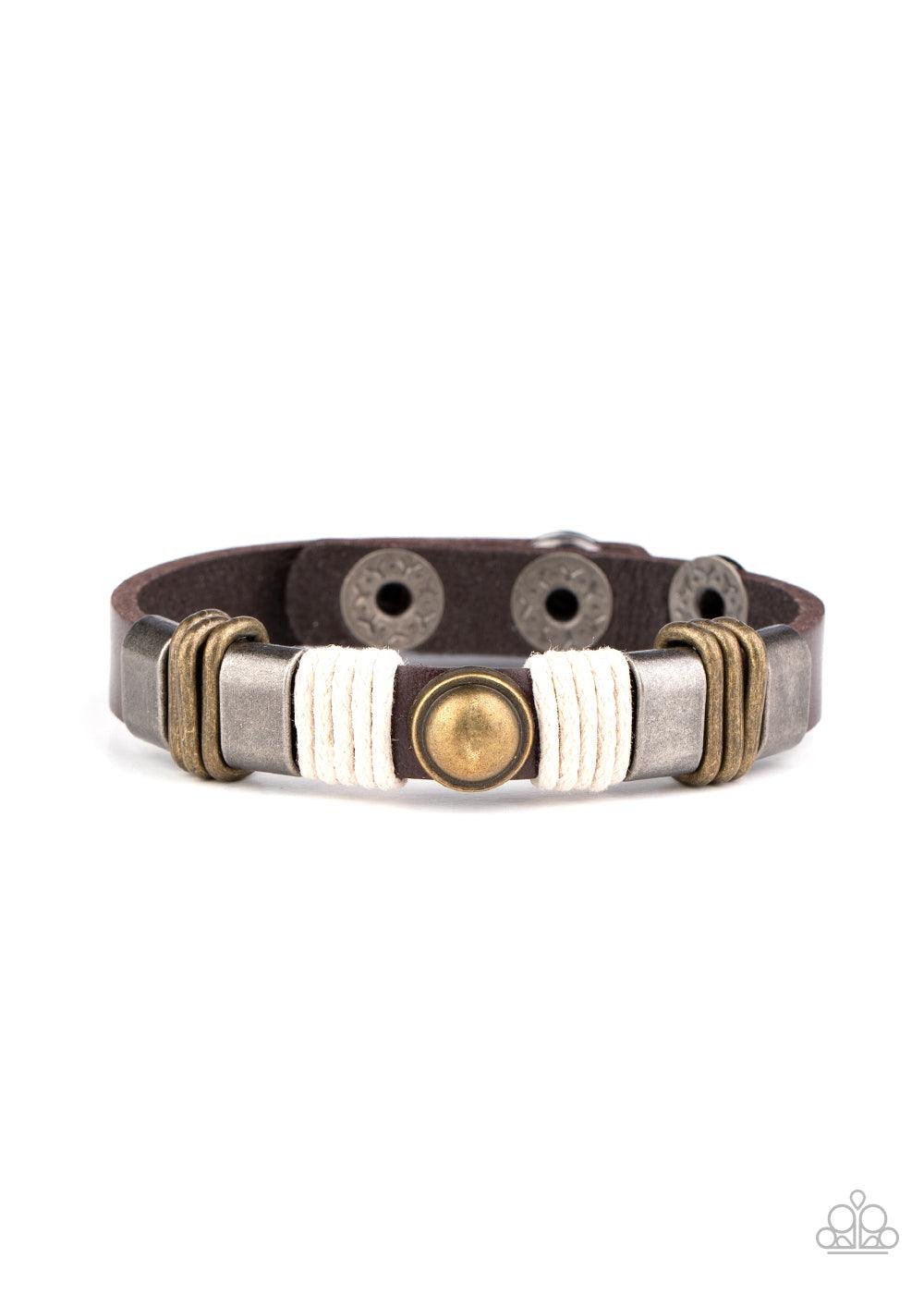 Paparazzi Accessories-Rev It Up - Brown Bracelet