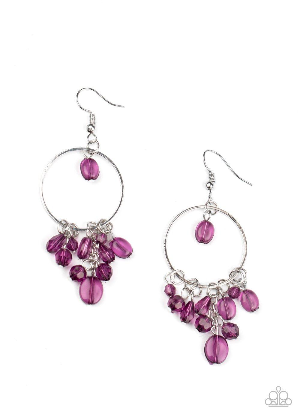 Paparazzi Accessories-Where The Sky Touches The Sea - Purple Earrings