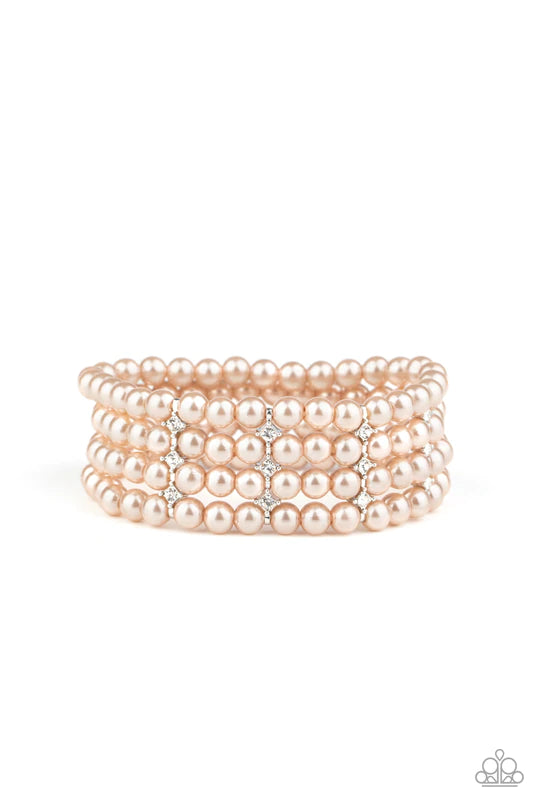 Stacked To The Top Brown Bracelet - Jewelry by Bretta