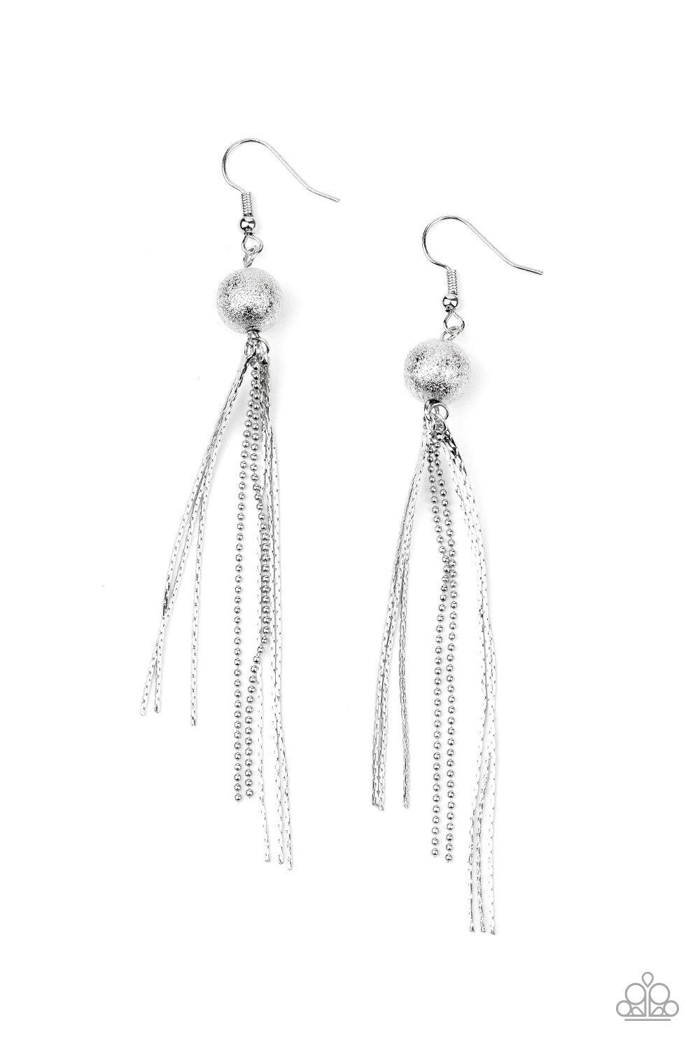 Paparazzi Accessories-SLEEK-ing Revenge - Silver Earrings