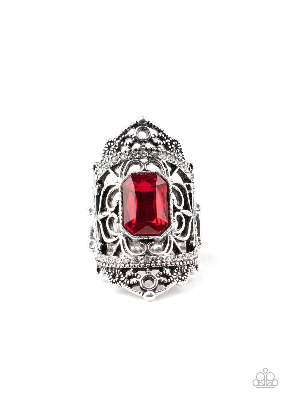 Paparazzi Accessories-Undefinable Dazzle - Red Ring