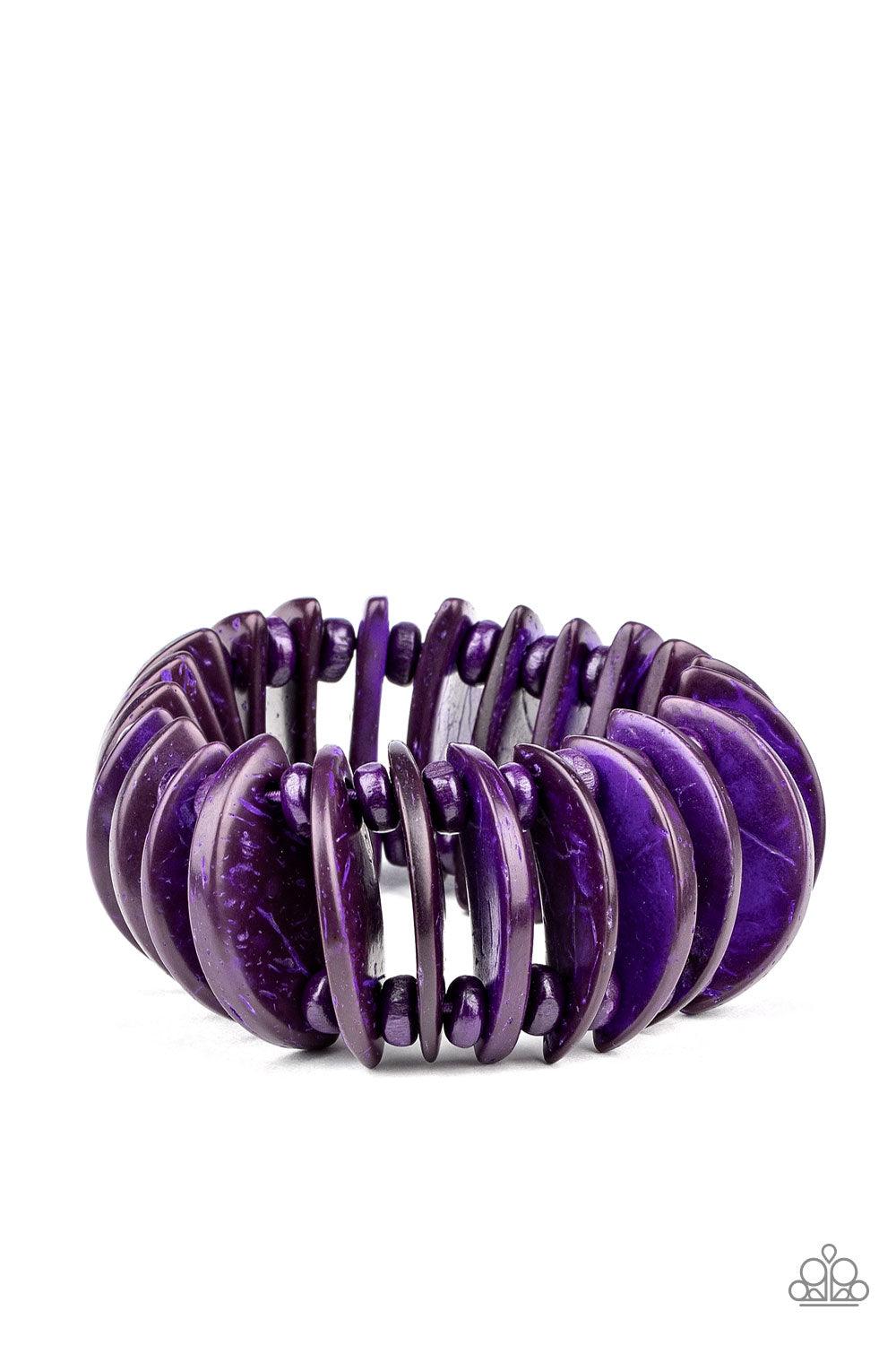 Paparazzi Accessories-Tropical Tiki Bar - Purple Bracelets