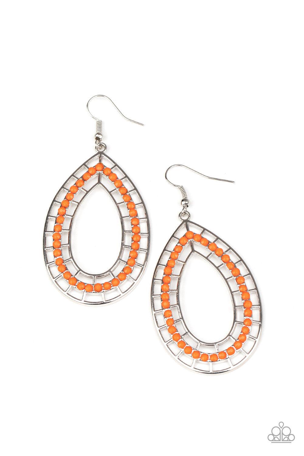 Paparazzi Accessories-Fruity Fiesta - Orange Earrings