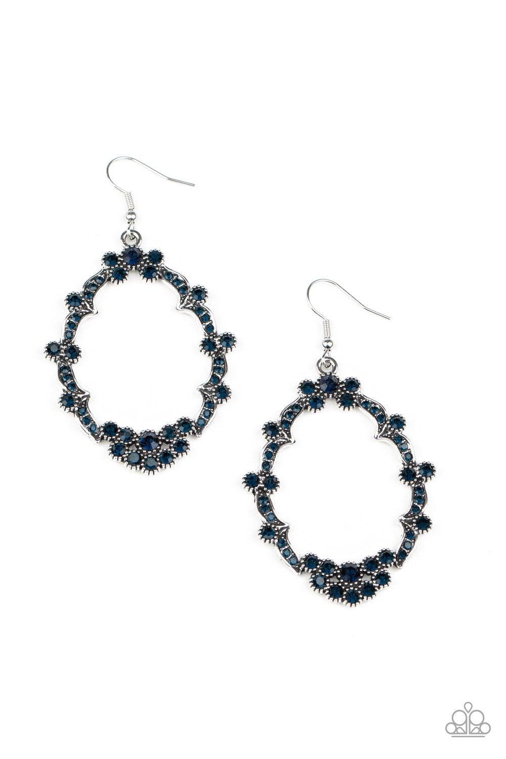 Sparkly Status Blue Earrings - Jewelry by Bretta