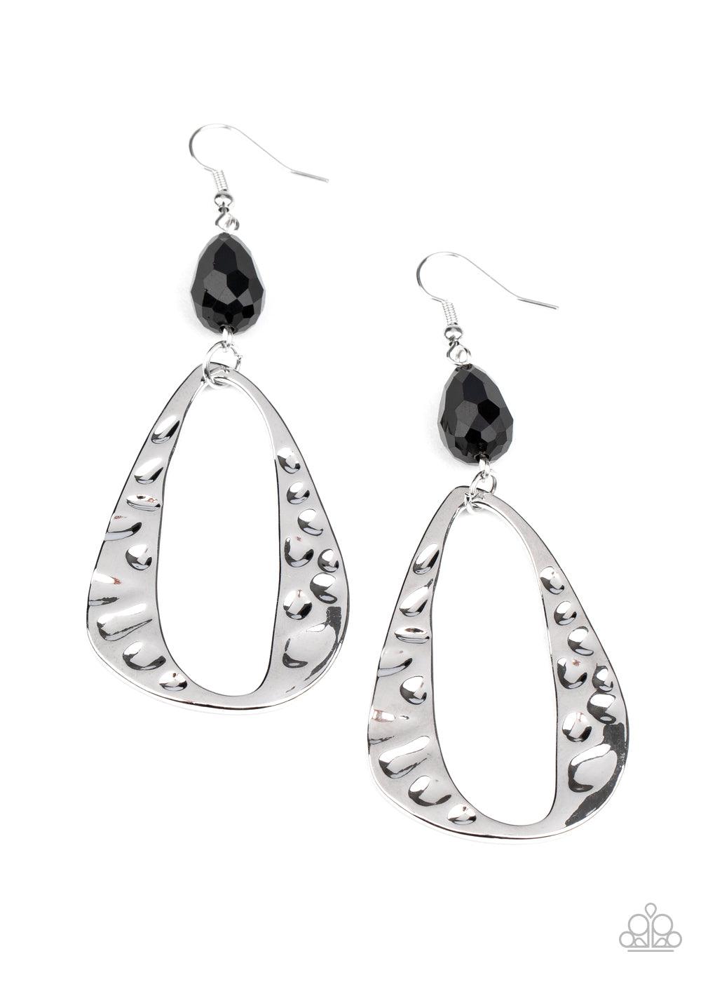 Paparazzi Accessories-Enhanced Elegance - Black Earrings
