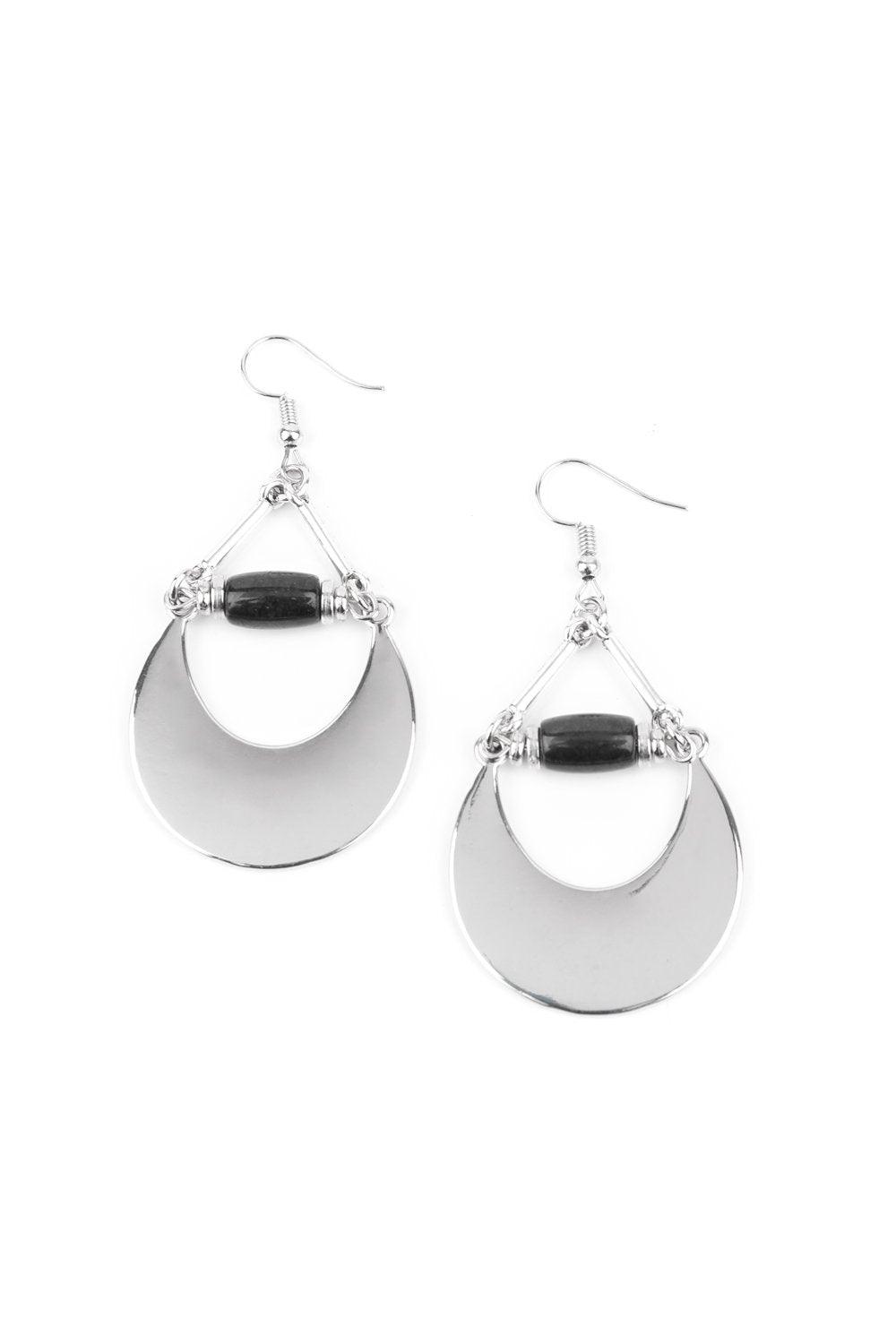 Paparazzi Accessories-Mystical Moonbeams - Black Earrings