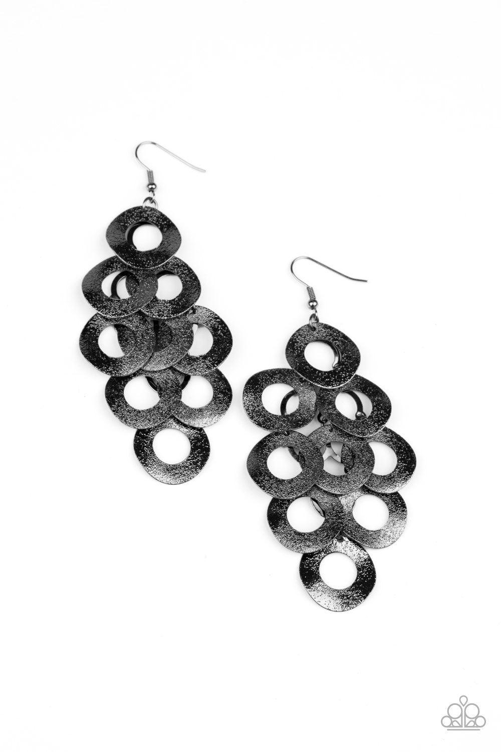 Scattered Shimmer Black Earrings - Jewelry by Bretta