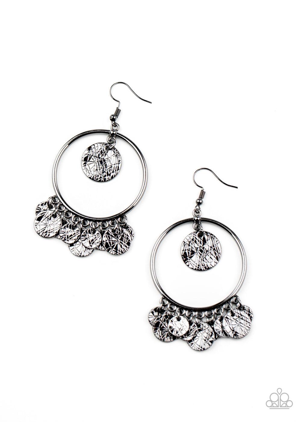 Paparazzi Accessories-Start From Scratch - Black Earrings