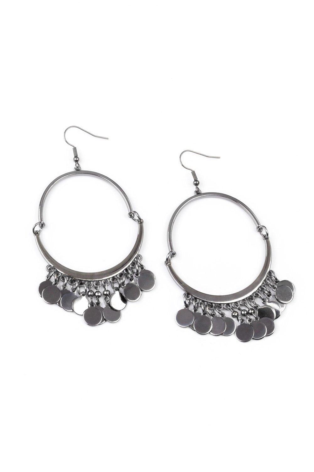 Paparazzi Accessories-Speed of SPOTLIGHT - Black Earrings