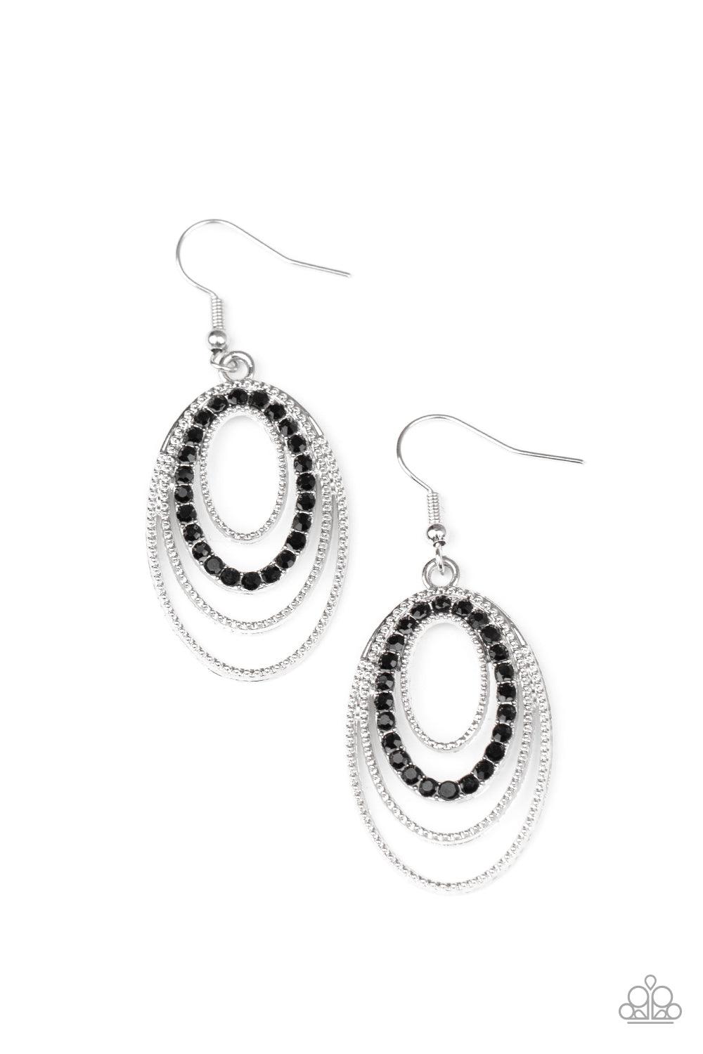 Paparazzi Accessories-Date Night Diva - Black Earrings