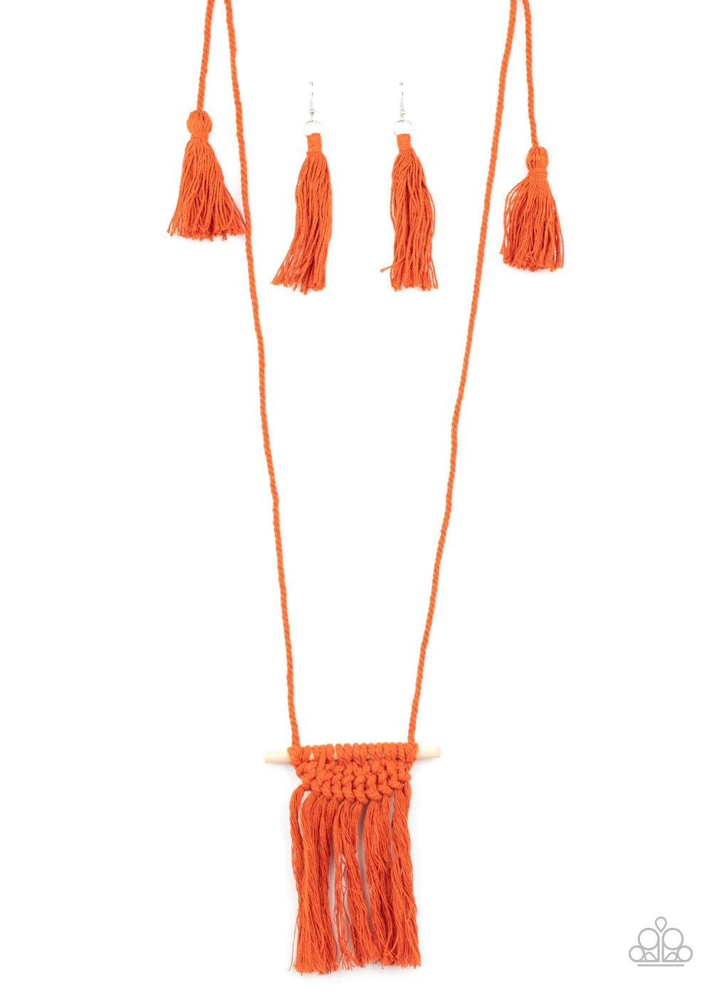 Between You and MACRAME Orange Necklace - Jewelry by Bretta - Jewelry by Bretta