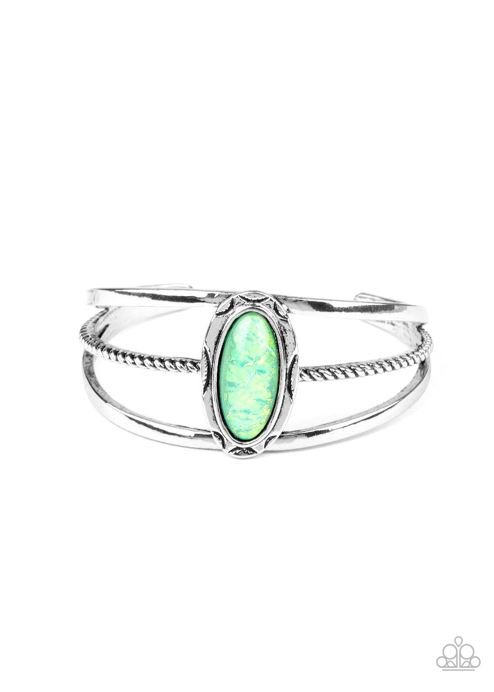 Paparazzi Accessories-Stone Sahara - Green Bracelet