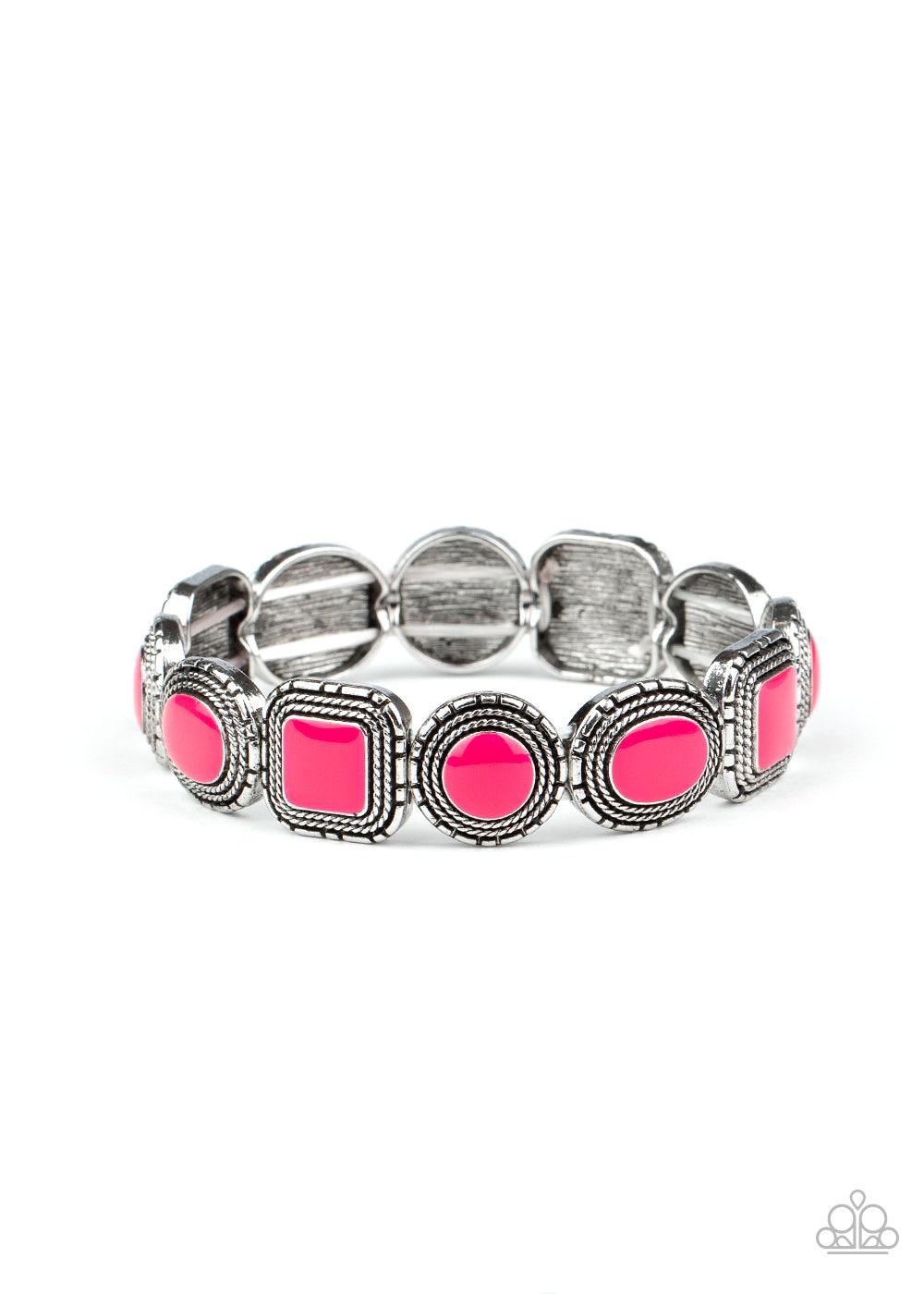 Paparazzi Accessories-Vividly Vintage - Pink Bracelet