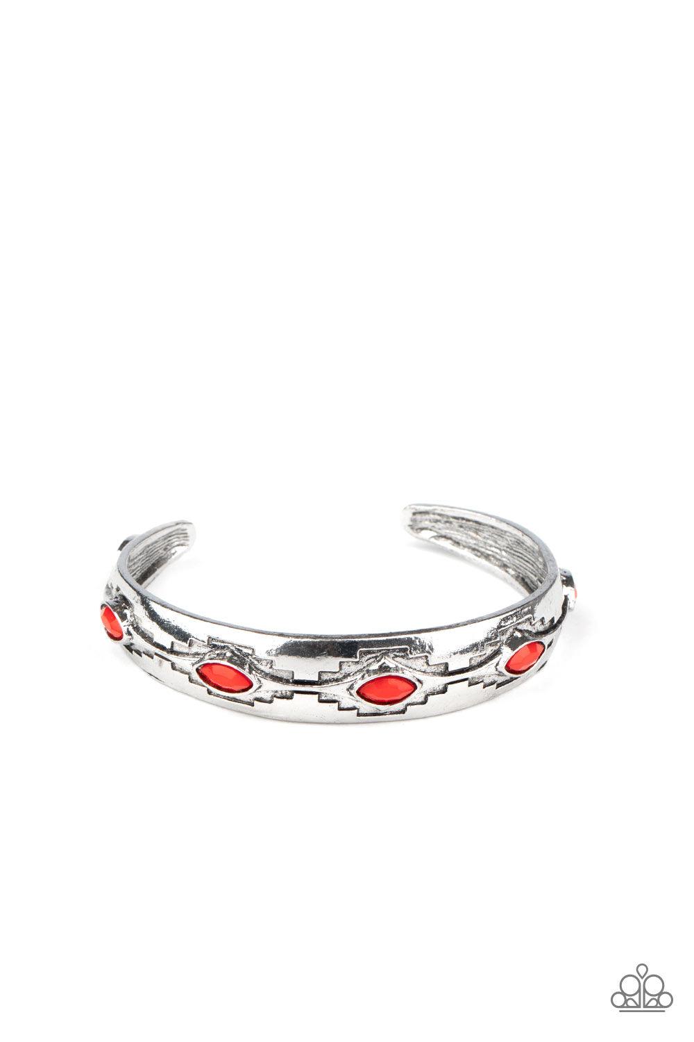 Paparazzi Accessories-Santa Fe Scene - Red Bracelet