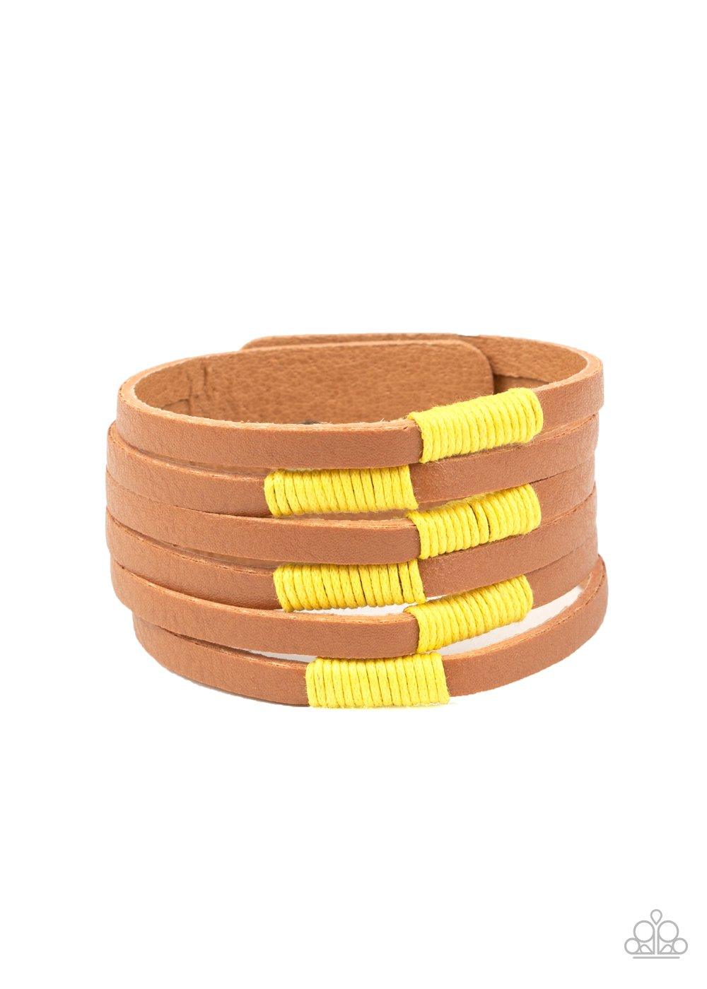Paparazzi Accessories-Country Colors - Yellow Bracelet