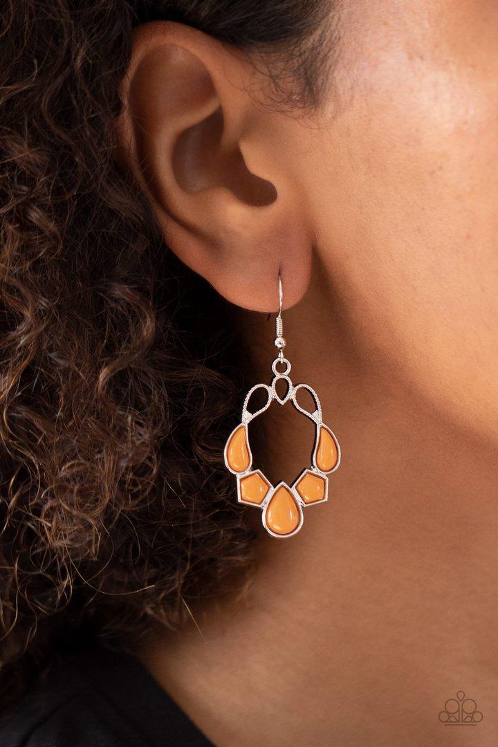 Its Rude to STEER - Orange Earrings - Jewelry By Bretta