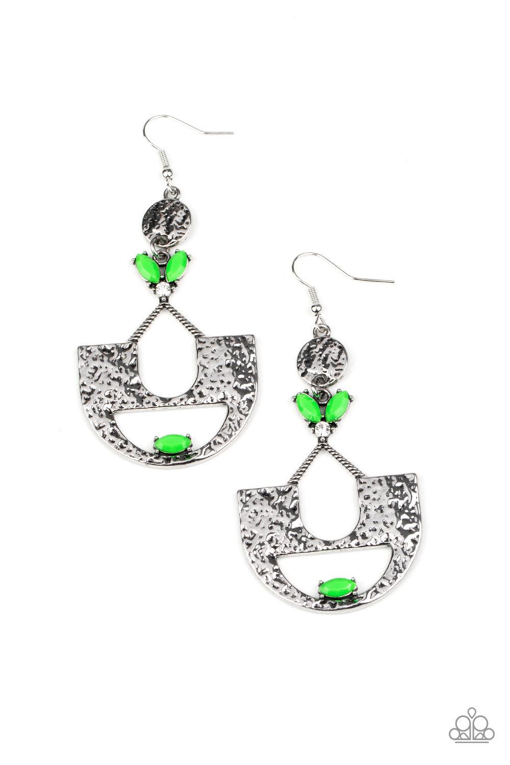 Paparazzi Accessories-Modern Day Mecca - Green Earrings