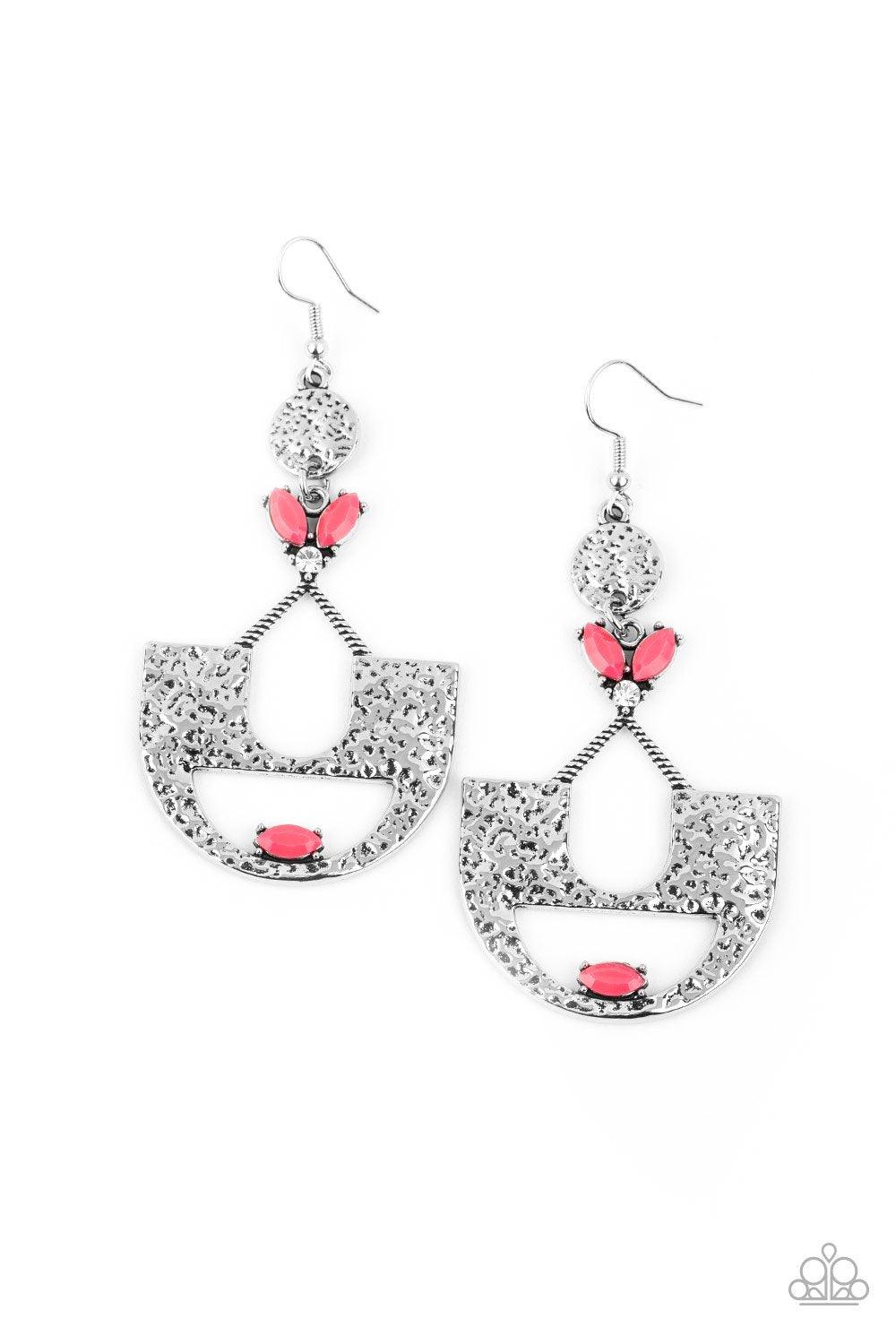 Paparazzi Accessories-Modern Day Mecca - Pink Earrings