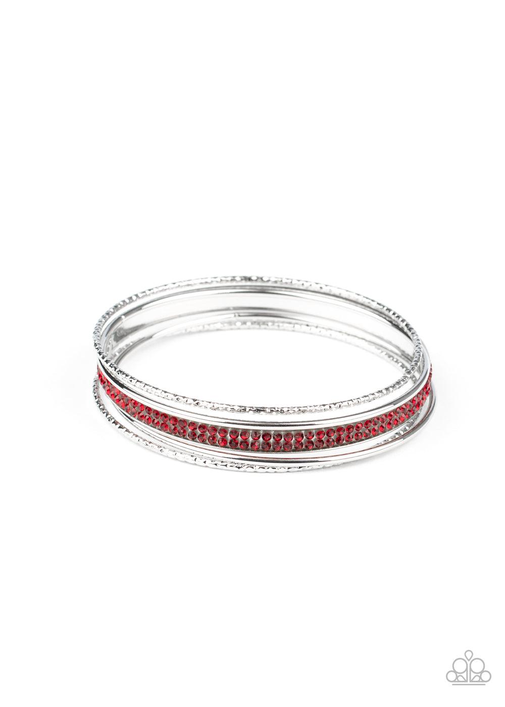 Paparazzi Accessories-Heap It On - Red Bracelets