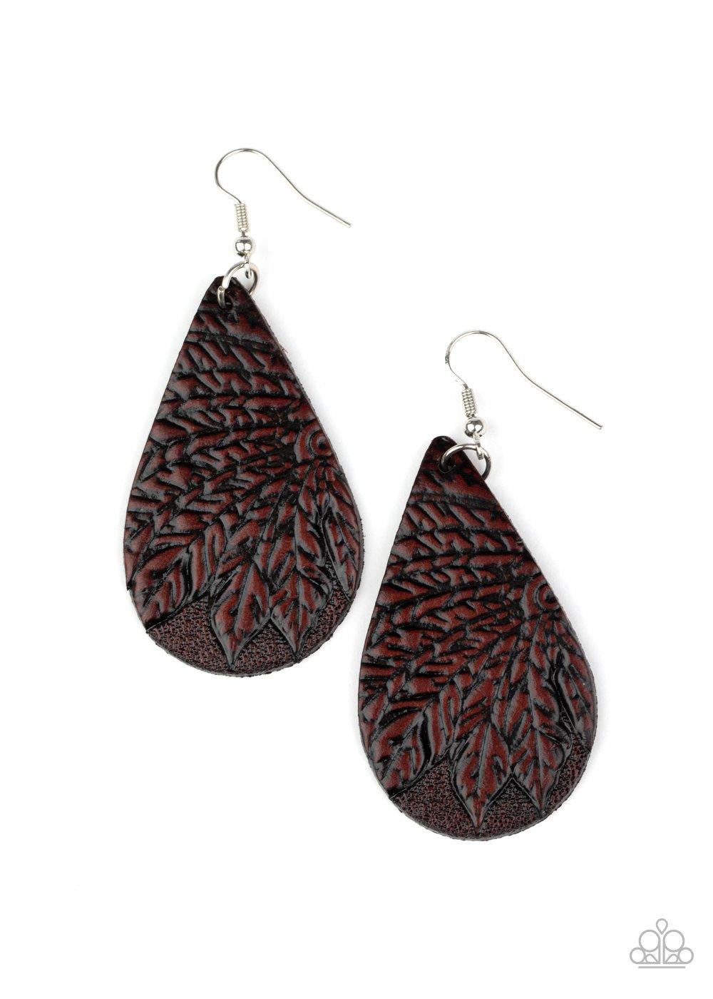 Paparazzi Accessories-Everyone Remain PALM! - Brown Earring