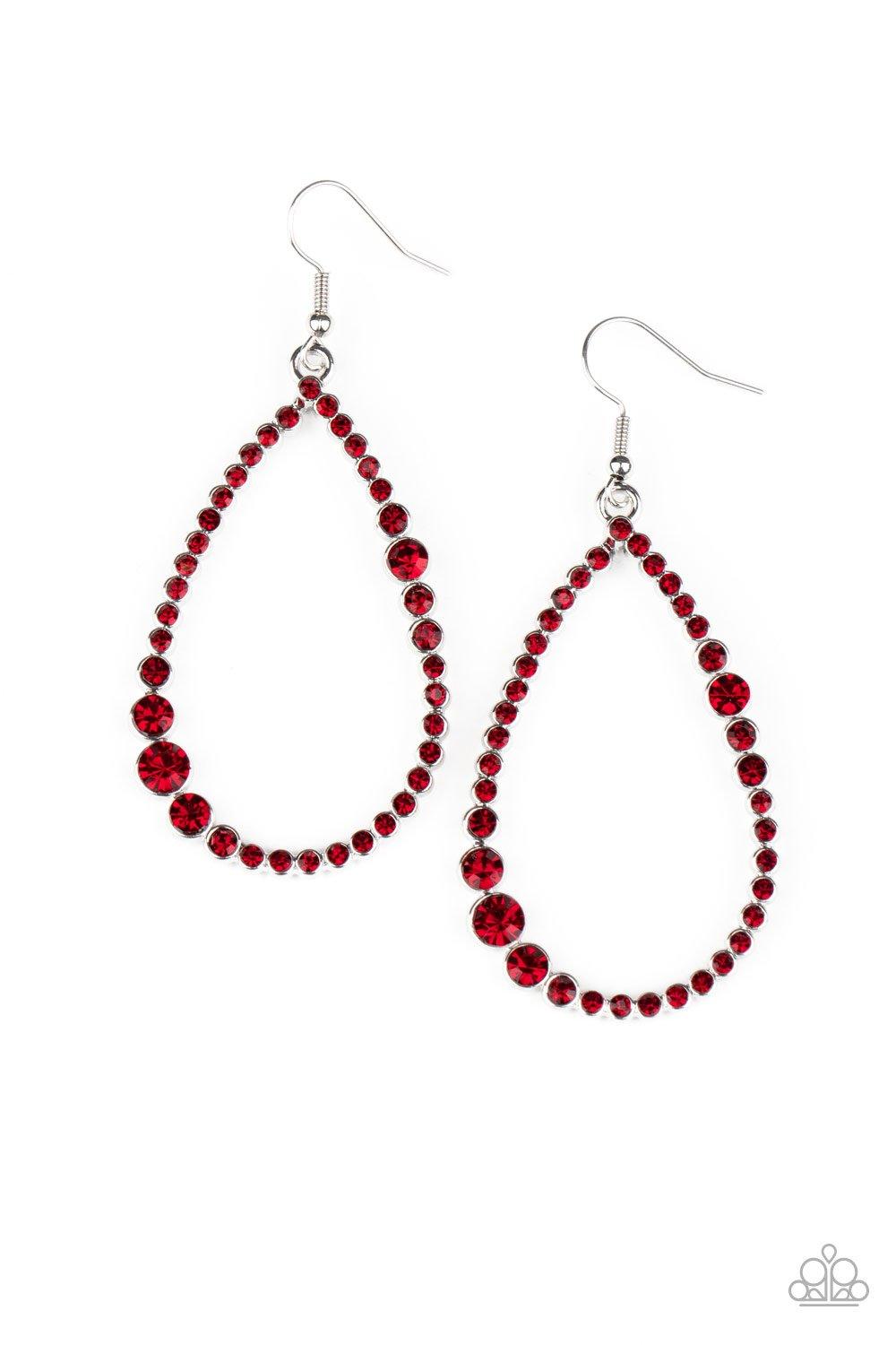 Paparazzi Accessories-Diva Dimension - Red Earrings