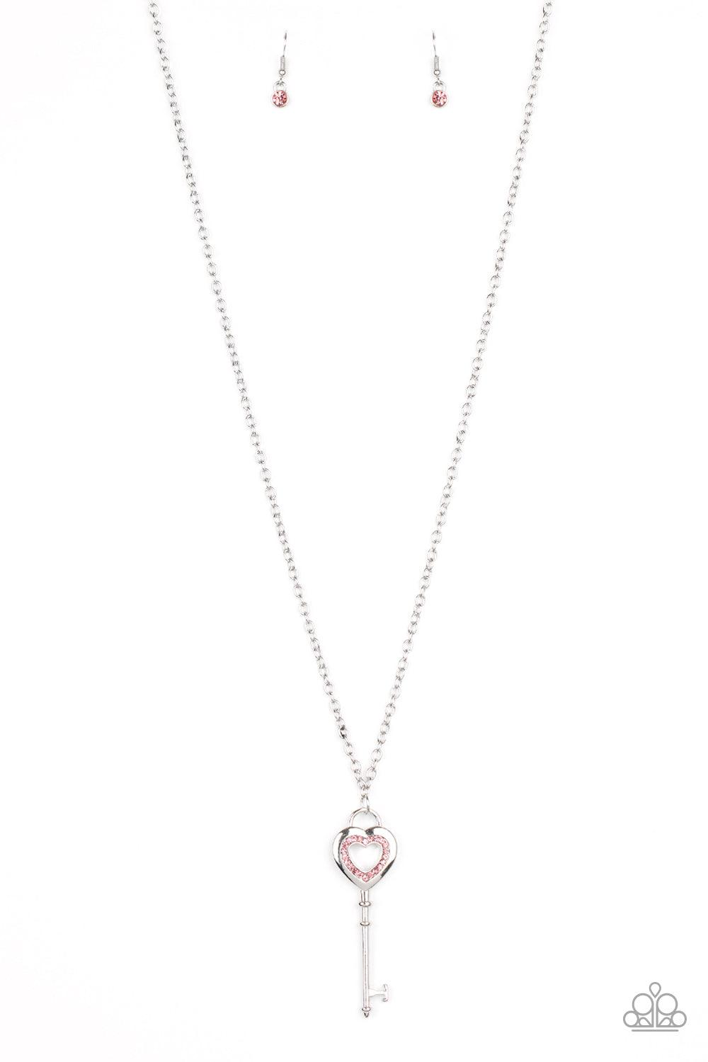 Paparazzi Accessories-Unlock Your Heart - Pink Necklace