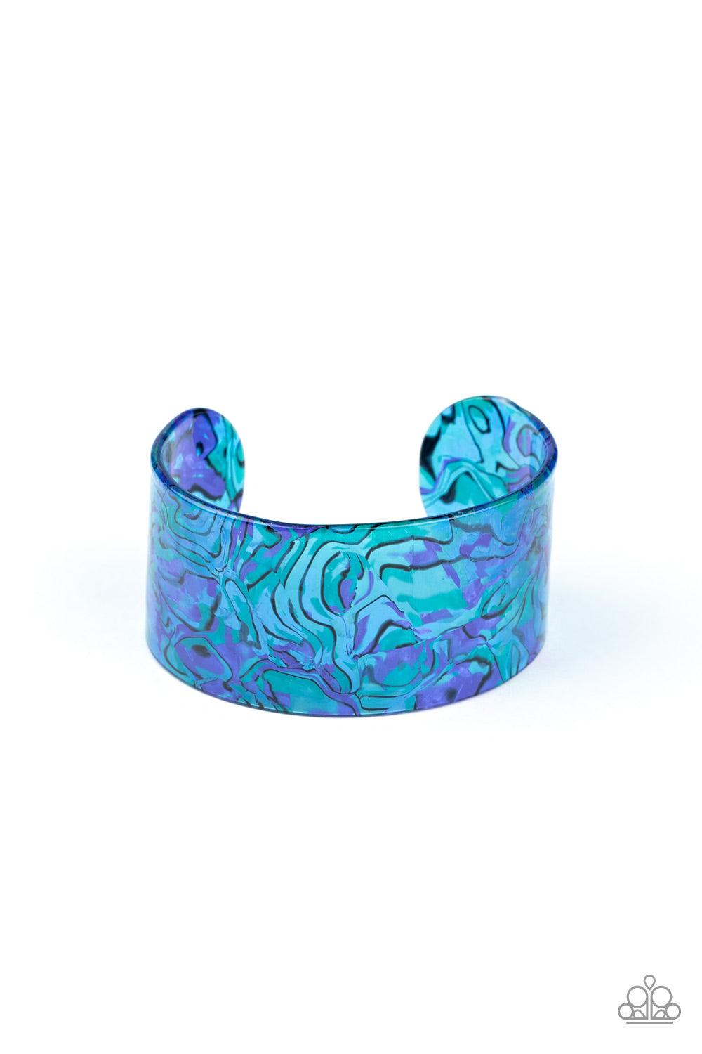Paparazzi Accessories-Cosmic Couture - Blue Cuff Bracelet