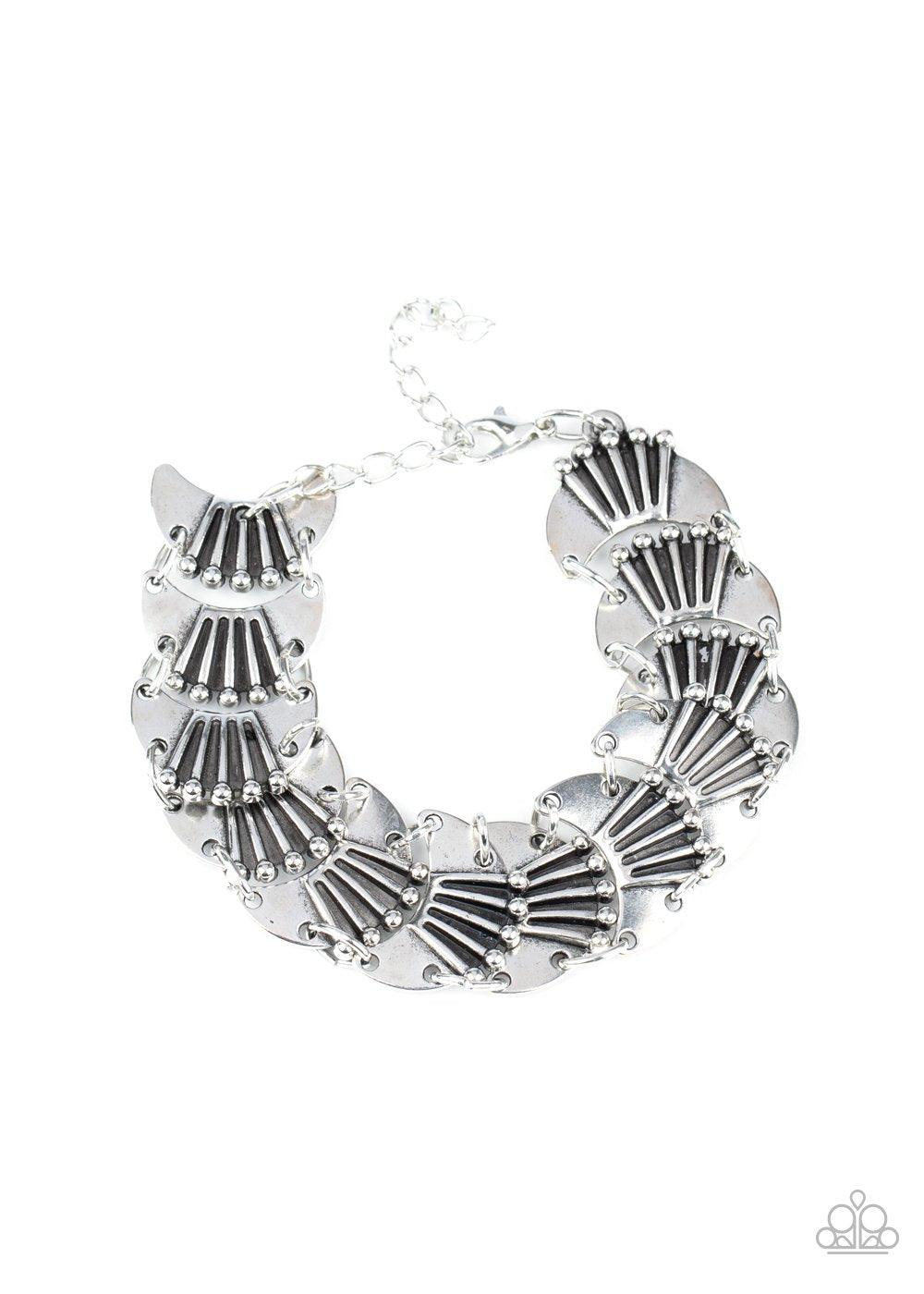 Paparazzi Accessories-Moonlit Mesa - Silver Bracelet