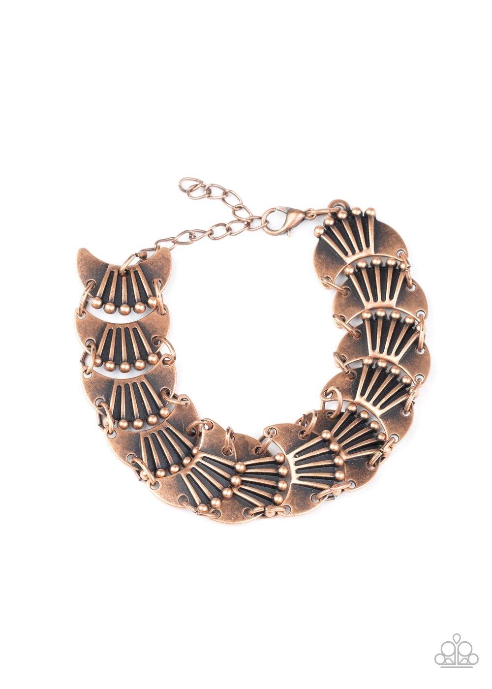 Paparazzi Accessories-Moonlit Mesa - Copper Bracelet