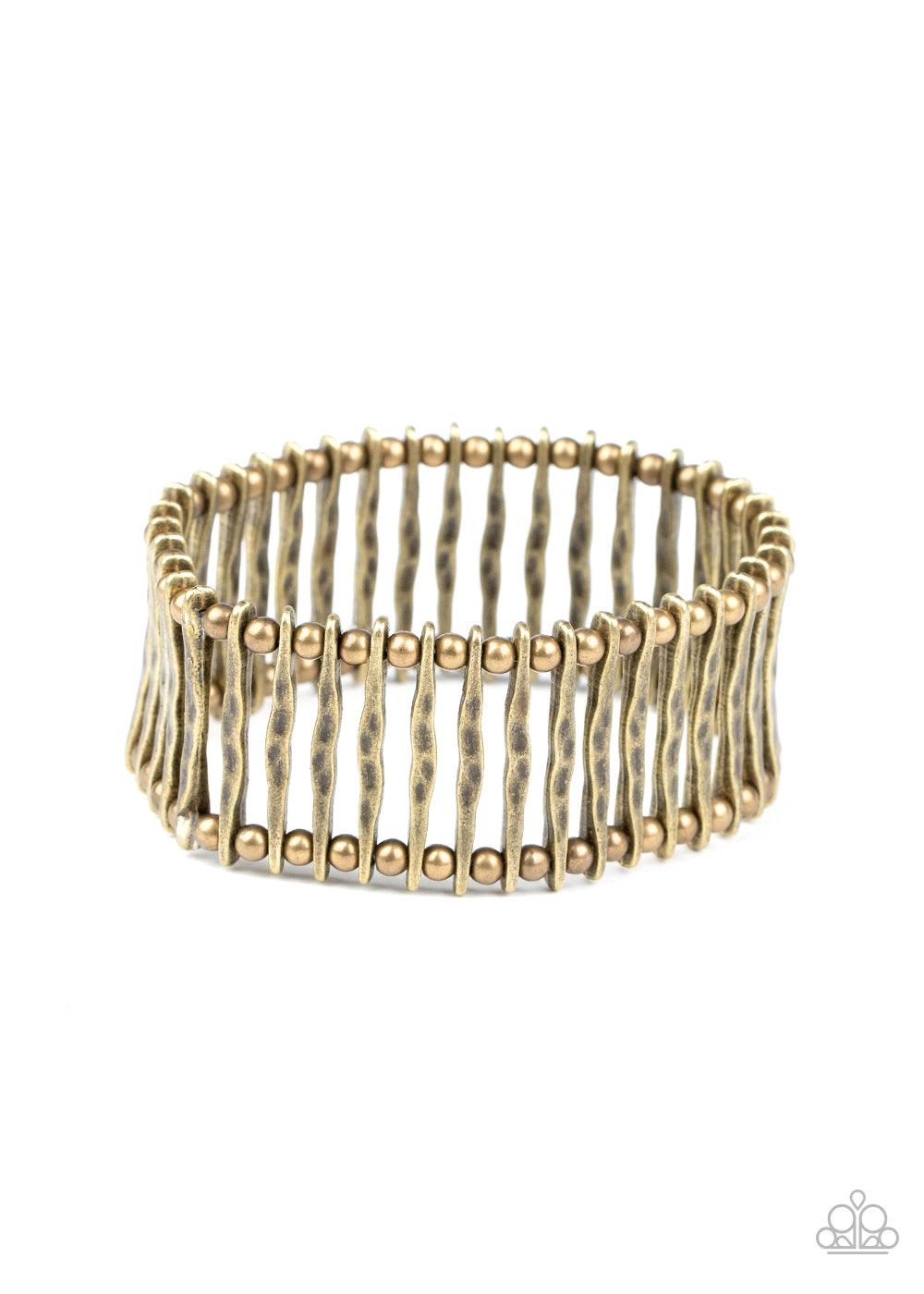 Paparazzi Accessories-Rustic Rebellion - Brass Bracelet