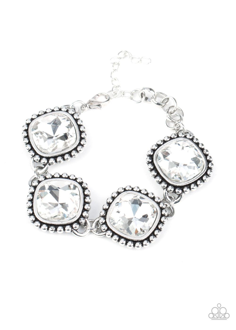Paparazzi Accessories-Megawatt - White Bracelet
